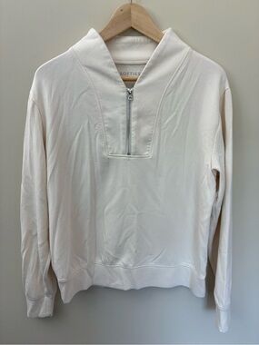 Softies Off White 1/4 Zip Pullover Size Medium